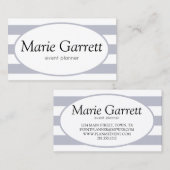 クラシックグレーストライプ 名刺 (正面/裏面)