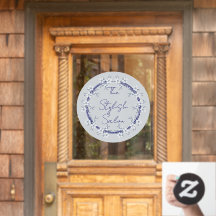 クラシックグレーブルーフラワーズクリングズビジネスホーム