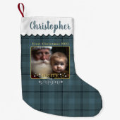 クラシックグレープライドベビーの初めてのクリスマス スモールクリスマスストッキング (正面)