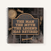 クラシックグレーメタルレジェンドリタイアゲストブック ノートブック (正面)