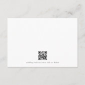 クラシックグレーモノグラムwebサイトQRコードバック結婚ズ 出欠カード (裏面)