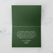クラシックケルト結び目模様グリーン&ホワイトハンドファスト サンキューカード (内部)