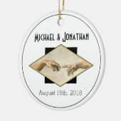 クラシックゲイの結婚形見 セラミックオーナメント (左)