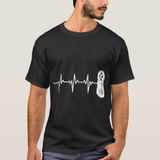 クラシックゲーマーハートビートシャツビデオゲームラバーゲーム Tシャツ