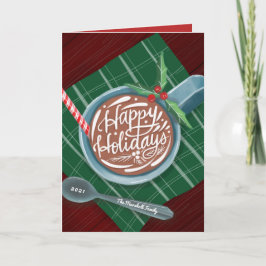 クラシックココアハッピーホリデーズマグノンフォト シーズンカード