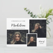 クラシックコラージュモダン卒業 案内状 (スタンド正面)