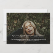 クラシックコラージュモダン卒業 案内状 (裏面)