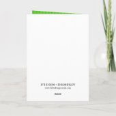 クラシックコラージュ緑のバストライプのンドのクリスマス写真 シーズンカード (裏面)