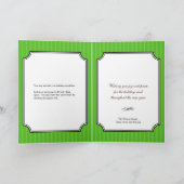 クラシックコラージュ緑のバストライプのンドのクリスマス写真 シーズンカード (内部)