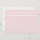 クラシックコラージローズピンクベビーガールフォト誕生 案内状 (裏面)