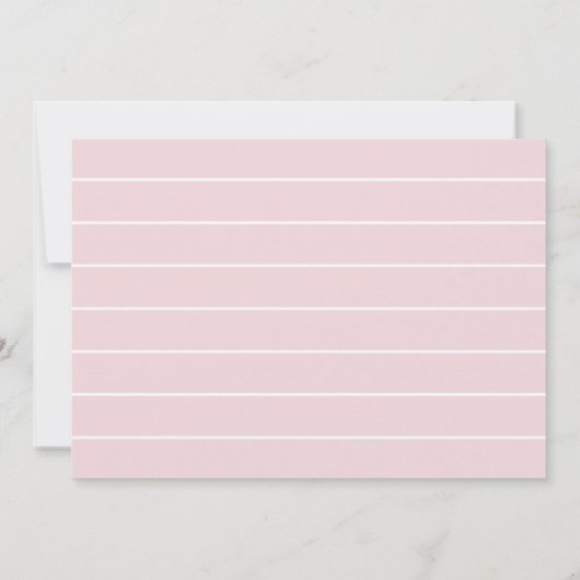 クラシックコラージローズピンクベビーガールフォト誕生 案内状 (裏面)