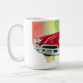 クラシックコルベットコンバーチブルア多彩ート コーヒーマグカップ (左)