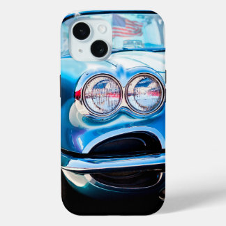 クラシックコルベット1960ブルーアンティーク iPhone 15ケース