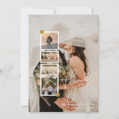 クラシックコンテンポラリー数々の写真結婚の サンキューカード (正面)