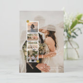 クラシックコンテンポラリー数々の写真結婚の サンキューカード (スタンド正面)