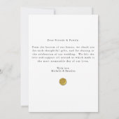 クラシックコンテンポラリー数々の写真結婚の サンキューカード (裏面)