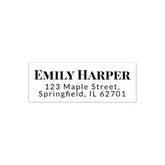 クラシックコントラストタイポグラフィ名差出人住所 セルフインキングスタンプ