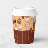 クラシックコーヒーショップとペストリー 紙コップ (右)