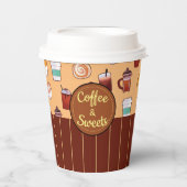 クラシックコーヒーショップとペストリー 紙コップ (正面)