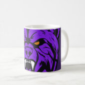 クラシックコーヒーマグとタイガー顔デザイン コーヒーマグカップ (正面右)