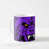 クラシックコーヒーマグとタイガー顔デザイン コーヒーマグカップ (正面左)