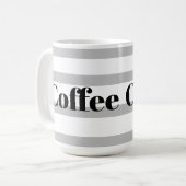 クラシックコーヒーマグ – ブルーバスケグレイ コーヒーマグカップ (正面左)