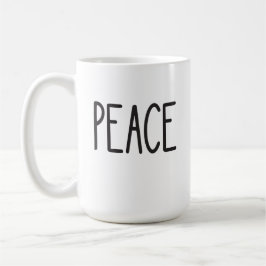 クラシックコーヒーマグ： PEACE コーヒーマグカップ