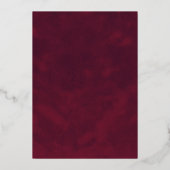 クラシックゴシッエレガントクフローラブラック&金ゴールド結婚ズ 箔招待状 (裏面)