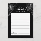 クラシックゴシックブラック結婚のアドバイスカード アドバイスカード (正面)