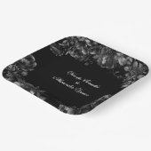 クラシックゴシックブラック結婚紙プレート ペーパープレート (傾斜あり)