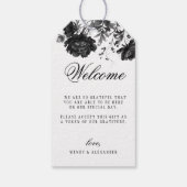 クラシックゴシック様式の白い目的地の結婚式へようこそ ギフトタグ (裏面)