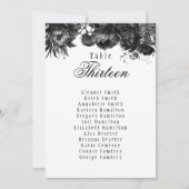 クラシックゴシック白ぶら下がったの座席表カード 招待状 (正面)