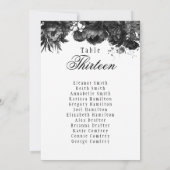 クラシックゴシック白ぶら下がったの座席表カード 招待状 (裏面)