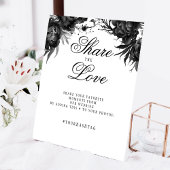 クラシックゴシック白結婚のハッシュタグ 台座サイン