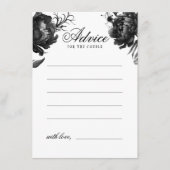 クラシックゴシック白結婚アドバイスカード アドバイスカード (正面)