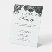 クラシックゴシック白結婚人記念碑 台座サイン (正面)