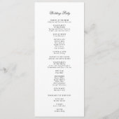 クラシックゴシック白結婚体プログラム プログラム (裏面)