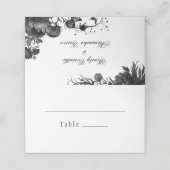 クラシックゴシック白結婚折座席表 プレイスカード (外部開封)