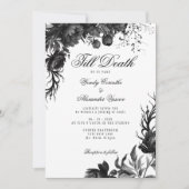 クラシックゴシック白結婚白 招待状 (正面)