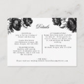 クラシックゴシック白結婚詳細 エンクロージャーカード (正面)