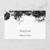 クラシックゴシック白結婚詳細 エンクロージャーカード (裏面)