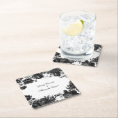 クラシックゴシック結婚白 スクエアペーパーコースター (インサイチュ)