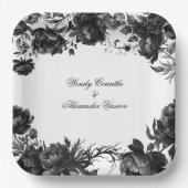 クラシックゴシック結婚白 ペーパープレート (正面)