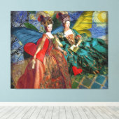 クラシックゴシックGeminiお洒落 Butterfly Woman キャンバスプリント (インサイチュ (ウッドフロア))