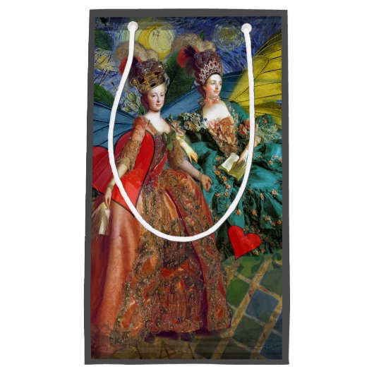 クラシックゴシックGeminiお洒落 Butterfly Woman スモールペーパーバッグ (正面)