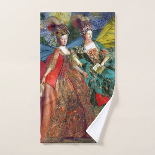 クラシックゴシックGeminiお洒落 Butterfly Woman バスタオルセット (ハンドタオル)