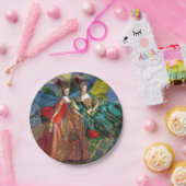 クラシックゴシックGeminiお洒落 Butterfly Woman ペーパープレート (パーティー)