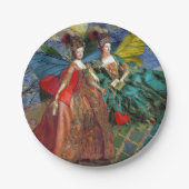 クラシックゴシックGeminiお洒落 Butterfly Woman ペーパープレート (正面)