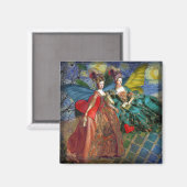 クラシックゴシックGeminiお洒落 Butterfly Woman マグネット (正面/裏面)