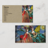 クラシックゴシックGeminiお洒落 Butterfly Woman 名刺 (正面/裏面)